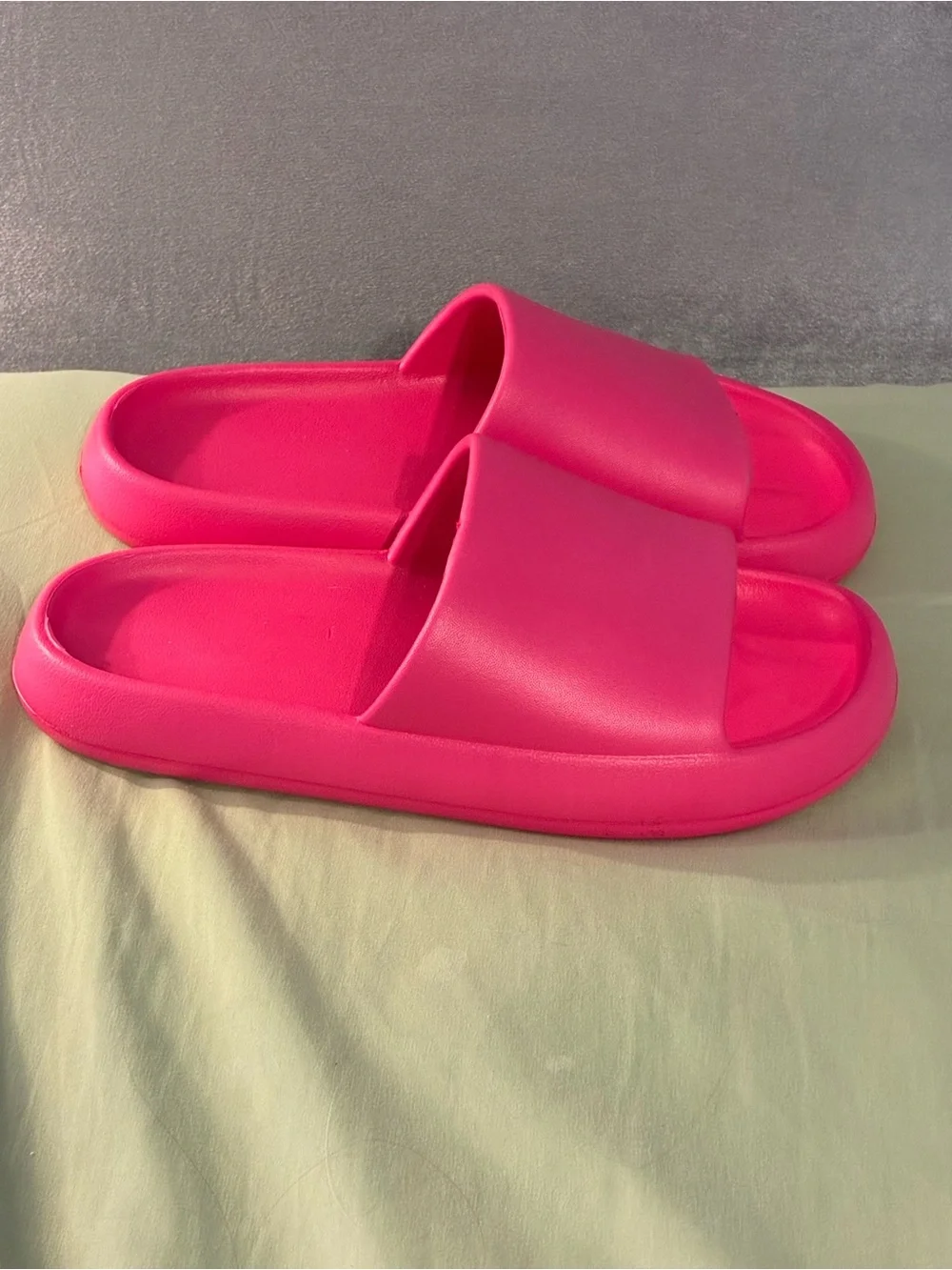Hot Pink Slide Sandals